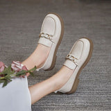 kamames kamames Loafwomen Autumn 2023 New Fashion Versatile Thick British Style Small Leather Shoes Pedal Jk Single Shoes