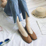 kamames The Spring And Autumn Of 2024, The New Korean Version Square-Bottomed Single Shoes Female Harajuku Students Doudou Shoes Shallow Lazy Shoes