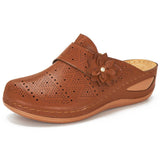 kamames Summer Women's Shoes Are Specially Designed For Flower Slope Heel Women's Sandals With Large Size Hollowed-Out Women's Sandals.