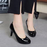 kamames kamames Comfortable Formal Dress Shoes, Stilettos, Round-Headed Professional Shoes, Black High-Heeled Work Shoes, Special Offer