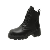 kamames Leather Boots, Children's High-Heeled Shoes, Autumn And Winter 2023, New Online Celebrity High-Heeled Martin Boots, Thick-Soled Warm Boots
