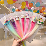 2021 Sweet Colorful Hairpin Lovely Children Girls Hairclip Kids Cute Barrette Cartoon Extension Braider Rainbow Hair Accessories