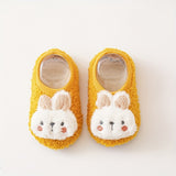 Baby Girls Toddler Shoes Socks Cute Animal Doll, Baby Floor Socks Soft Soled Warm Thick Non-slip Socks Slipper For Autumn And Winter