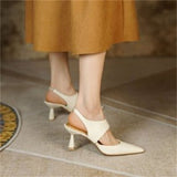 kamames Temperament Baotou stiletto sandals women's 2022 summer new women's shoes wear one word with pointed toe high heels women