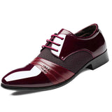 kamames kamames 7202 Three Color Wine Red Fashion Korean Leather Shoes Men OPP Bag Packaging No Shoe Box