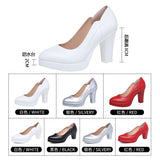 kamames High-Heeled, Thick-Heeled Work Shoes, Professional Work Shoes, Pointed Middle-Aged And Elderly Mother Shoes, Cheongsam, Show Women's Single Shoes.
