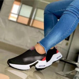 kamames New Net Surface Flying Weaving Shoes Women's Leisure Air Cushion Sports Shoes Large Size Thick-Soled Mesh Shoes