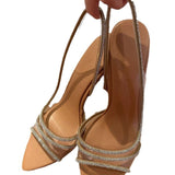 kamames kamames Temperament Fine Heel Sandals Women 2024 Summer New Pointed Transparent Rhinestone High Heels Mature Mother Shoes Women