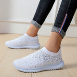 kamames Women's Shoes Breathable Flying Ribbon Drill Mesh Shoes Mother Middle-Aged And Elderly Walking Shoes Leisure Shoes Mesh Girls