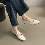kamames kamames Shallow Mouth Single Shoes Female Spring And Autumn New Korean Version Of French Temperament Fairy Wind Gentle Commuting Thick With Mary Jane Shoes