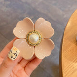 Sweet Flower Shape Hair Clips for Women Girls Hair Claw Chic Barrettes Claw Crab Hairpins Styling Bohemia Hair Accessories Gift