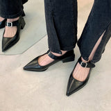 kamames kamames 2023 New British Style One Word Belt With Small Leather Shoes Wear Fashion Mary Jane Shoes Women's Shoes