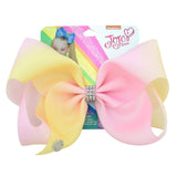 8 JoJo Bows Hair Clip Large Hair Bow Kids Handmade Metalic Printed Ribbon Knot Jumbo JOJO SIWA Hair Accessories For Girl