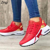 kamames Women's Large Size Tennis Casual Shoes Increase Fashion Thick-soled Sneakers Light Vulcanized Socks Air Cushion Breathable Shoes