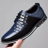 Mens Elegant Plaid Oxford Dress Shoes – Durable, Lace-Up, Ideal for Wedding & Business Attire