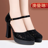 kamames Manlin Specialized In Body Shape And Gait Catwalk Super High Heel Practice Baotou Stage Performance Cheongsam Shoes Girl