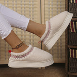 kamames Lamb Wool National Snow Shoes Women's 2024 Autumn And Winter New Style Baotou Warm Cotton Shoes With Plush Outside