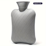 FORICOM 2L/1.2L/0.7L Hot Water Bottle For Pain Relief, Hot Water Bag For Back Pain, Heating Pad Non Toxic, Rubber.Made In PVC.