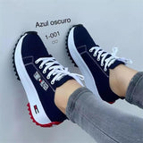 kamames 2023 New Large-Size Thick-Soled Women's Shoes Size 43 Single Shoes Are Designed For Casual Canvas Shoes