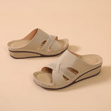 kamames Size Stitches, Slippers, Women's Shoes, Sandals, Sandals, Middle-Aged Mothers, Leisure Slippers, Women's Slippers.