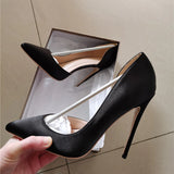kamames silk pumps 12cm high heeled shoes women fashion ladies sexy 10cm pointed toe shoes 8cm heel plus size 45 BM025 ROVICIYA