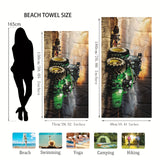 1pc Large Beach Towel - Soft, Absorbent, Quick-Drying, Lightweight Beach Blanket - Perfect for Outdoor Travel, Camping, Swimming, Vacation, Beach Essentials, Sand-Repellent, Compact, and Easy to Carry