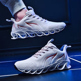 Big Size 45 46 Blade Bounce Men Sneakers Autumn Outdoors Breathable Sports Running Shoes for Man Sport Used on Treadmill