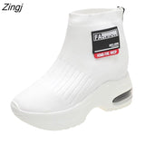 kamames Platform Wedges Women's Sneakers Spring autumn High Quality Mesh Breathable Increased women's shoes Casual Shoes Y997