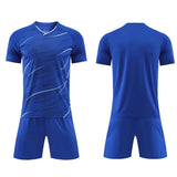 Quick Dry 2 Piece Children Football Jersey Sets Custom Men Team Club Training Soccer Uniform Outfit  Summer Sportswear Kit