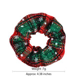 Fashion Elastic Christmas Scrunchie Hair Rubber Bands Accessories Gum Bronzing Hair Rope Ponytail Holder Headdress 077