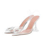 Summer high-heel transparent sandals female 2021 new i wild fairy style stiletto princess crystal shoes