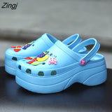 kamames Summer Women Slippers Platform Fashon Outdoor Garden Shoes Female Pool Sandals Bathroom Flip Flops Mules Beach Slippers
