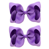 2Pcs/lot 4'' Cute Solid Grosgrain Ribbon Bowknot Hair Clips For Girls Handmade Hairpins Barrettes Headwear Kids Hair Accessories