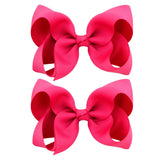 2Pcs/lot 4'' Cute Solid Grosgrain Ribbon Bowknot Hair Clips For Girls Handmade Hairpins Barrettes Headwear Kids Hair Accessories