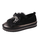 kamames Ladies' Casual Shoes, Fashion, Low-Top Shoes, New Style Muffin Soles, Foot Covers, Hairy Single Shoes In Spring 2023