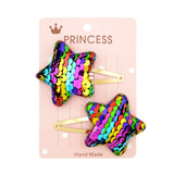 2Pcs/set Sequins Cartoon Love Heart Crown Hair Clips for Girls Handmade Boutique Hairpins Baby Clips Kids Hair Accessories 035