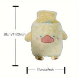 1000ML Cartoon Animal Cute Plush Warm Water Bag - Hot Water Bottles with PVC Inner Liner, Portable, Movable, Quick and Long-lasting Insulation for Warm Hands and Feet, Period Warmth, and Cozy Bed Comfort