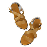 kamames New Large-Size Flat-Soled Sandals One-Word Buckle Fish Mouth Roman Shoes 46 Out Of Stock
