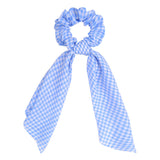Korean Bow Long Ribbon Hair Scrunchie Chiffon Floral Print Sweet Elastic Hair Band Ponytail Hair Scarf Hair Tie Hair Accessories