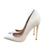 kamames Pumps Famous Brand Designer Shoes for Women Snake's Pattern Pointed Toe Sexy High Heels 12 cm plus size YG021 ROVICIYA