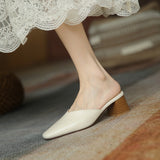 kamames kamames Thick With Half Slippers Female Summer New With Versatile Square Sandals Without Heel Muller Shoes To Wear