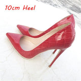 kamames Women 12cm High Heels Fashion Girl Pumps High Heeled Pointed Toes Wedding Party Shoes High Heels Thin heels QP054 ROVICIYA