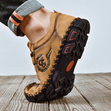 kamames kamames New Men's Casual Shoes Handmade Outdoor Travel Shoes Fashionable British Leather Shoes Breathable Men's Shoes