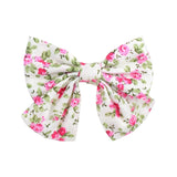 2022 Lovely Baby Girls Print Flower Bohemian Style Bow BB Hair Clips Headwear Children Cute Cotton Hairpins Hair Accessories