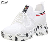kamames Womens Sneakers Women's Designer Shoes Tennis Female Woman Fashion Trainers Heels Summer Autumn PU Fabric Retro Lace-Up