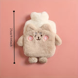 Cute Rabbit Plush Hand Warmer - Reusable, Washable PVC Hot Water Bottle for Cozy Winter Comfort