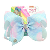 8 JoJo Bows Hair Clip Large Hair Bow Kids Handmade Metalic Printed Ribbon Knot Jumbo JOJO SIWA Hair Accessories For Girl