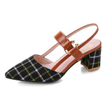 kamames New Summer Style Full-Heeled Children's Single Shoes, Large Size 42 High Heels, Pointy Back Sandals