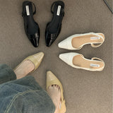 kamames kamames Heel Baotou Sandals Female French Tender Night Nude Pointed Small Fragrant Wind Lady Thick Heel Air Quality Single Shoes