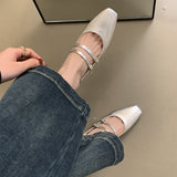 kamames kamames Shallow Mouth Single Shoes Female Spring And Autumn New Korean Version Of French Temperament Fairy Wind Gentle Commuting Thick With Mary Jane Shoes